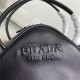 Prada Leather Prada Triangle bag 1BB082 Black High