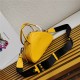 Prada Leather Prada Triangle bag 1BB082 Yellow High