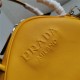 Prada Leather Prada Triangle bag 1BB082 Yellow High