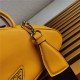 Prada Leather Prada Triangle bag 1BB082 Yellow High