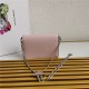 Prada Brushed leather shoulder bag 1bh189 Pink High