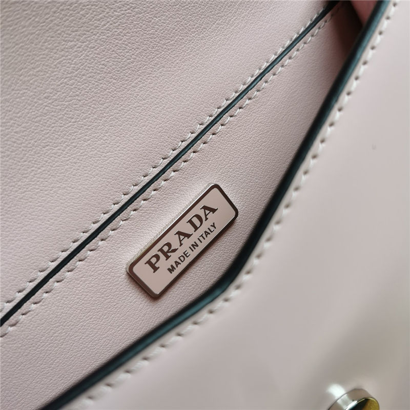 Prada Brushed leather shoulder bag 1bh189 Pink High