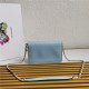 Prada Saffiano leather shoulder bag 1bd318 Blue High