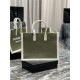 RIVE GAUCHE TOTE BAG IN LINEN AND LEATHER High