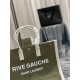 RIVE GAUCHE TOTE BAG IN LINEN AND LEATHER High