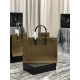 RIVE GAUCHE TOTE BAG IN LINEN AND LEATHER High