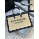 RIVE GAUCHE TOTE BAG IN RAFFIA AND LEATHER High