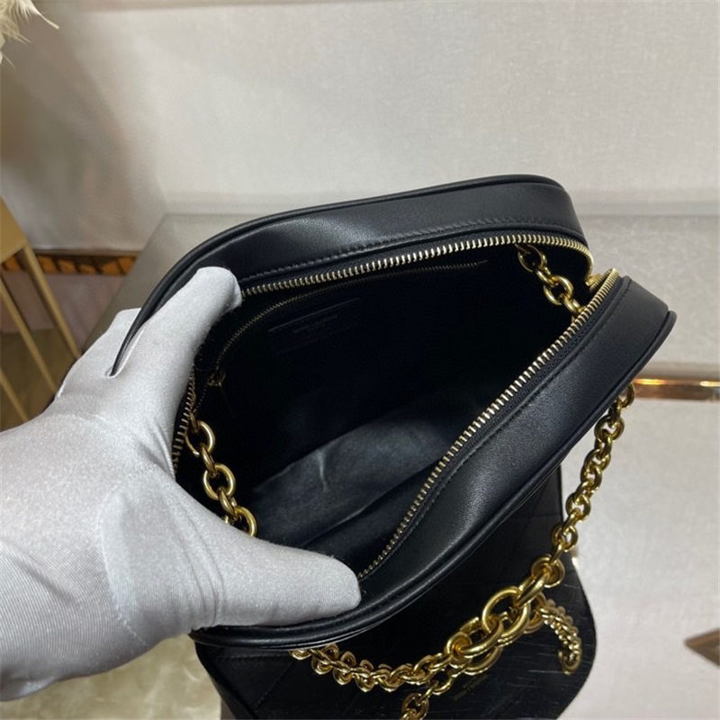 LE MAILLON SMALL CHAIN BAG IN QUILTED LAMBSKIN Black High