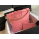 Chanel 22 SMALL HANDBAG Shiny Calfskin & Gold-Tone Metal AS3260 Pink High