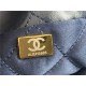 Chanel 22 SMALL HANDBAG Shiny Calfskin & Gold-Tone Metal AS3260 Navy High