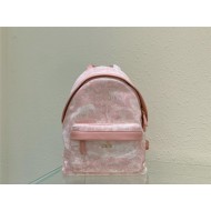 Dior MINI BACKPACK Cotton Canvas with Ivory Toile de Jouy Print Pale Pink High