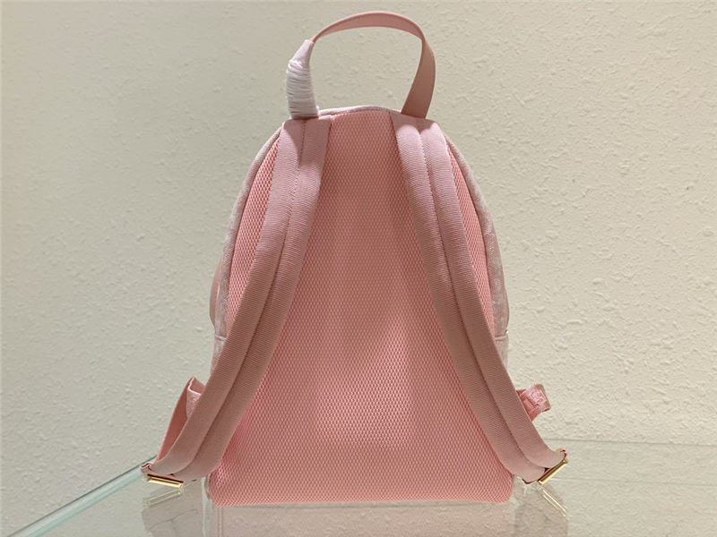 Dior MINI BACKPACK Cotton Canvas with Ivory Toile de Jouy Print Pale Pink High