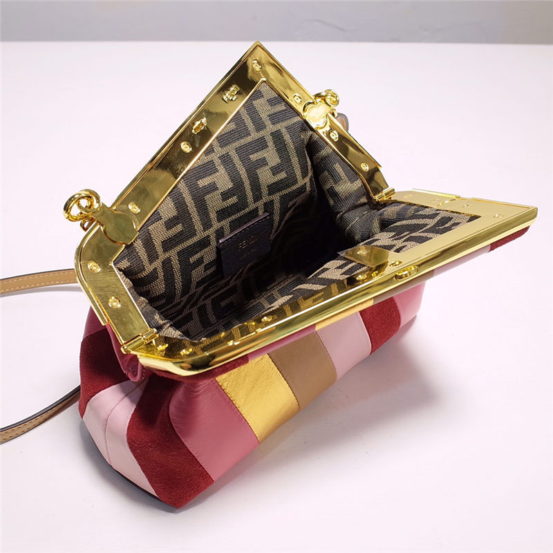 Fendi First Small Leather bag multicolor inlay High