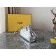 Fendi First Small Leather bag Silver wrinkle High