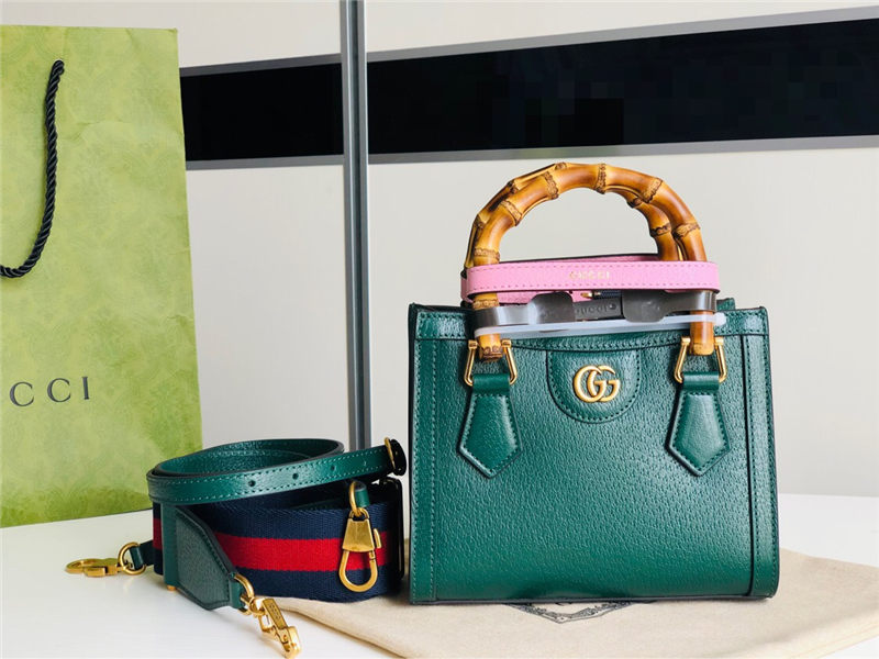 Gucci Diana mini tote bag 702732 Green High