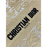 SMALL Dior BOOK TOTE D-Lace Embroidery with Macramé Effect High