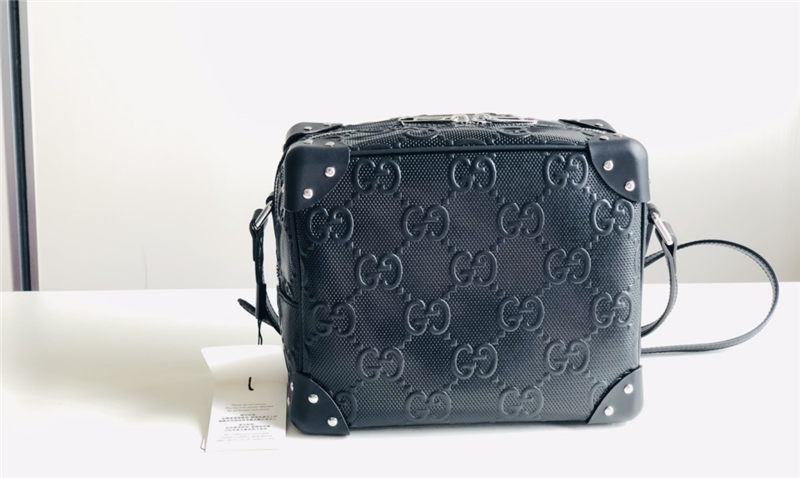 GG Embossed Square Shoulder bag Trunk 626363 Black High