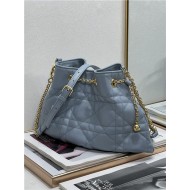 DIOR AMMI MEDIUM BAG Supple Macrocannage Lambskin Blue High