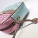 Gucci Laminated Leather Shoulder Bag 541061 Pink/Blue High