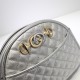 Gucci Laminated Leather Mini Shoulder Bag 534951 Silver High