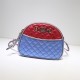 Gucci Laminated Leather Mini Shoulder Bag 534951 Red/Blue High