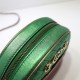 Gucci Laminated Leather Mini Shoulder Bag 534951 Green/Red High