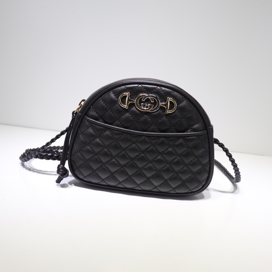 Gucci Laminated Leather Mini Shoulder Bag 534951 Black High