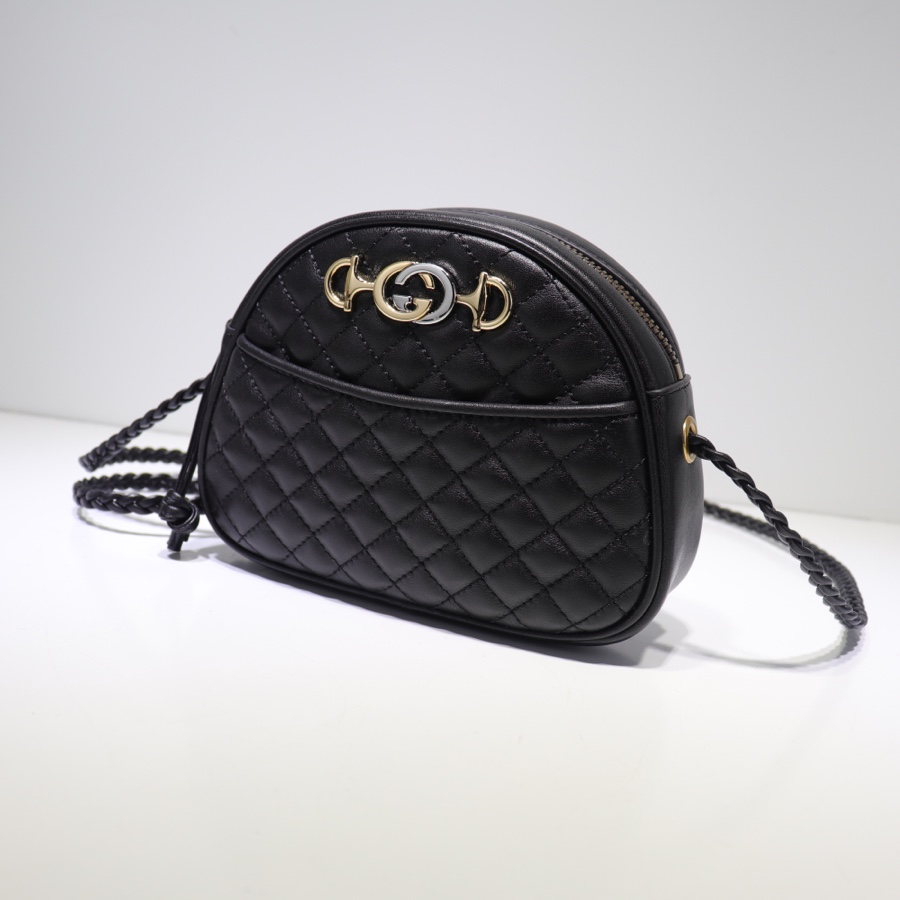 Gucci Laminated Leather Mini Shoulder Bag 534951 Black High