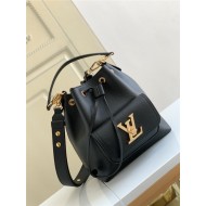 Louis Vuitton LOCKME BUCKET BAG Grained calf leather M57687 High