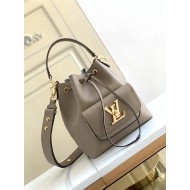 Louis Vuitton LOCKME BUCKET BAG Grained calf leather M57689 High