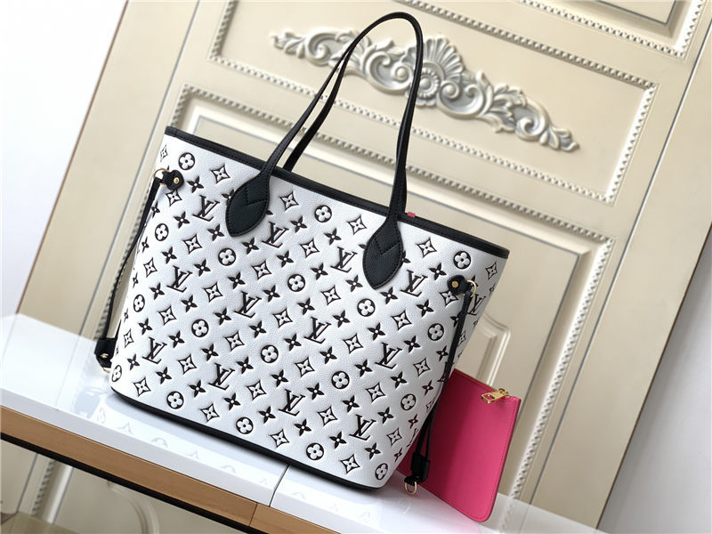 Louis Vuitton NEVERFULL MM Printed and embossed grained cowhide leather M46103 High