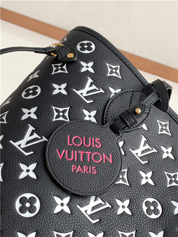 Louis Vuitton NEVERFULL MM Printed and embossed grained cowhide leather M46103 High