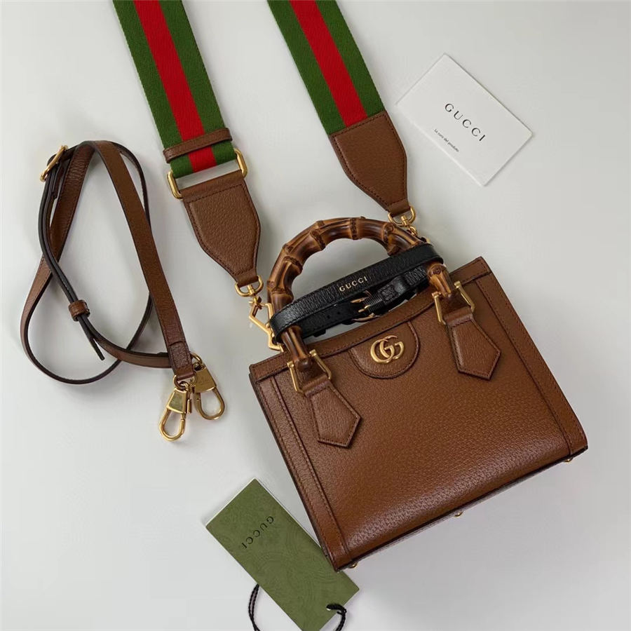 Gucci Diana mini tote bag 702732 Brown High