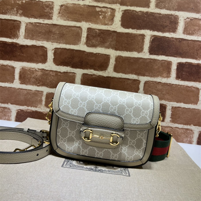 Gucci Horsebit 1955 mini bag 658574 GG Supreme canvas Beige High