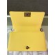 BOY Chanel HANDBAG Grained Calfskin Yellow Anti-Silver Metal High