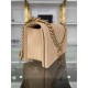 BOY Chanel HANDBAG Grained Calfskin Beige Matt-Gold Metal High