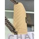 BOY Chanel HANDBAG Grained Calfskin Beige Anti-Silver Metal High