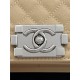 BOY Chanel HANDBAG Grained Calfskin Beige Silver Metal High