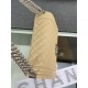 BOY Chanel HANDBAG Grained Calfskin Beige Silver Metal High