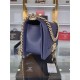 BOY Chanel HANDBAG Grained Calfskin Navy Blue Gold Metal High