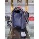 BOY Chanel HANDBAG Grained Calfskin Navy Blue Anti-Silver Metal High