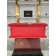 BOY Chanel HANDBAG Grained Calfskin Red Gold Metal High