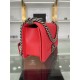 BOY Chanel HANDBAG Grained Calfskin Red Anti-Silver Metal High