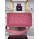 BOY Chanel HANDBAG Grained Calfskin Wine Matt-Gold Metal High