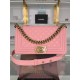 BOY Chanel HANDBAG Grained Calfskin Pink Anti-Gold Metal High