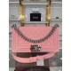 BOY Chanel HANDBAG Grained Calfskin Pink Silver Metal High