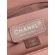 BOY Chanel HANDBAG Grained Calfskin Pink Silver Metal High