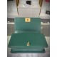 BOY Chanel HANDBAG Grained Calfskin Green Gold Metal High