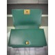 BOY Chanel HANDBAG Grained Calfskin Green Anti-Gold Metal High