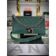 BOY Chanel HANDBAG Grained Calfskin Green Silver Metal High